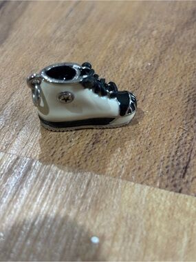 Sneaker Boot Charm / Pendant – Black & White Mini Shoe Charm